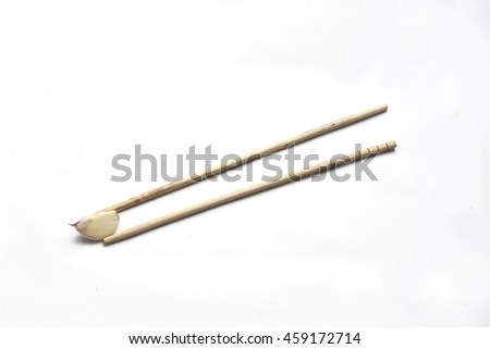 chopsticks isolated on white background