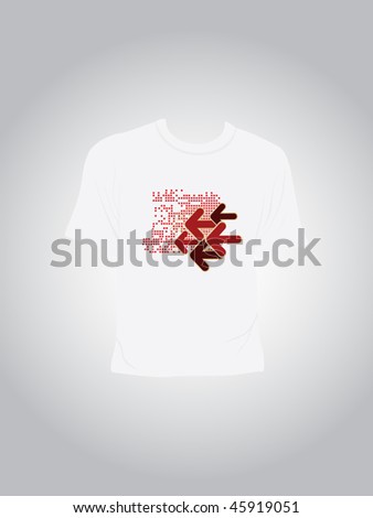 abstract grey background with isolated tshirt