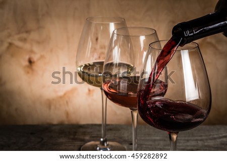 Selection of wine for tasting Royalty-Free Stock Photo #459282892