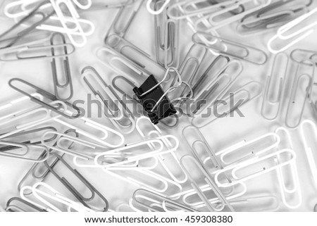 PaperClip background, The concept of Think different or Leadership concept