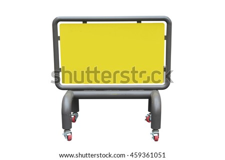 Blank traffic sign isolated on white background 