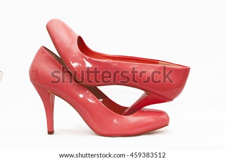Womens high heels isolated on white background