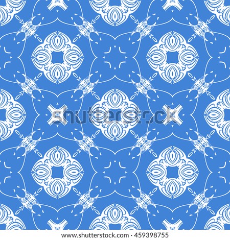 Abstract seamless pattern of royal blue color for wallpapers and background.