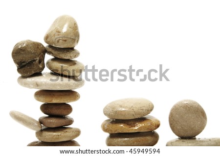 a zen stones on a white background