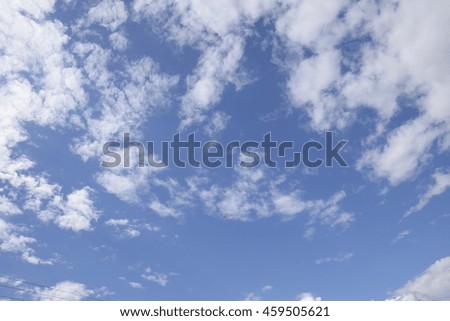Heavenly landscape with clouds. Cumulus clouds in the sky.