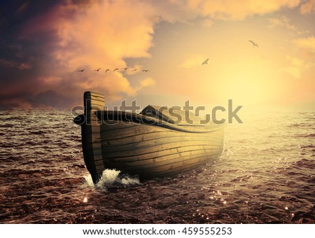 Noah's ark 3D rendering Royalty-Free Stock Photo #459555253