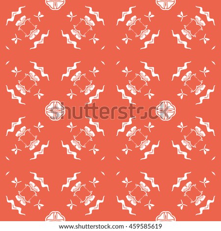 Abstract seamless pattern of red color for wallpapers and background.