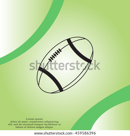 American football ball vector line icon.