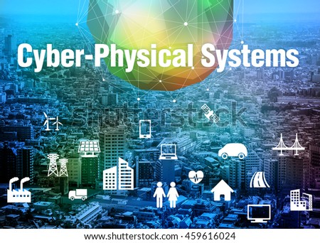 CPS(Cyber-Physical Systems) conceptual abstract image visual, Internet of Things, Smart Grid