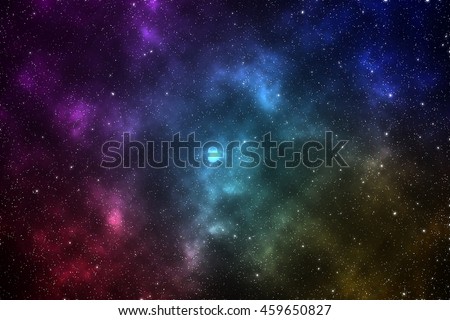 abstract colorful galaxy view, space