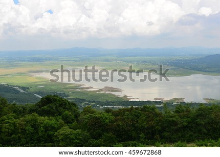 Landscape View of Lam Takhong Reservoir, Thailand