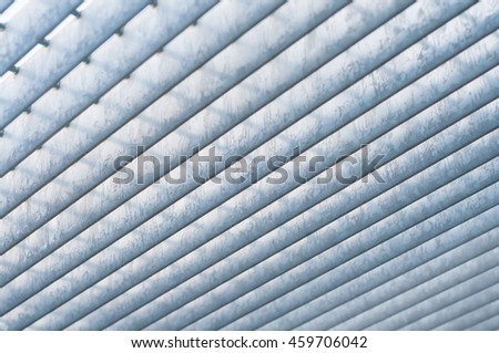 Open mesh flooring - view from below; Steel grid; Metal industry