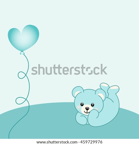 Baby boy teddy bear background
