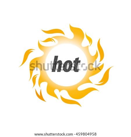 logo template fire. Vector illustration of a flame