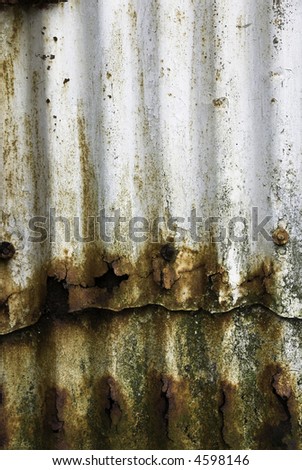 Close-up of old iron sheets