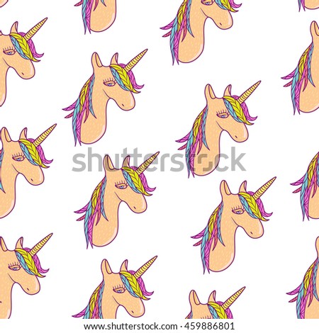 seamless pattern unicorn. vector illustration
