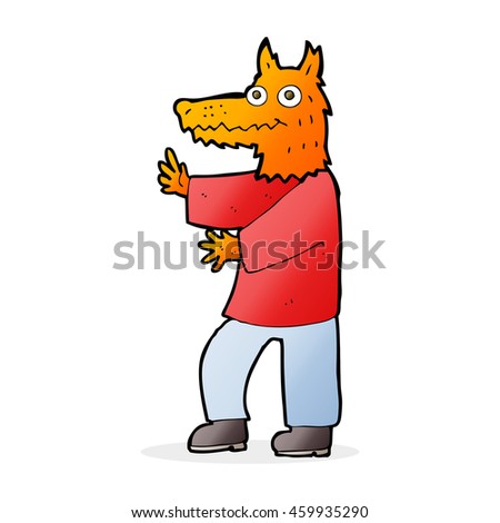 cartoon funny fox man