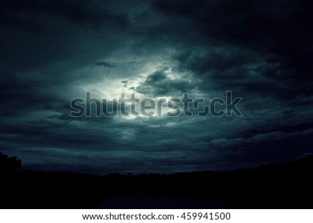 Background of dark sky before a thunder-storm  Royalty-Free Stock Photo #459941500