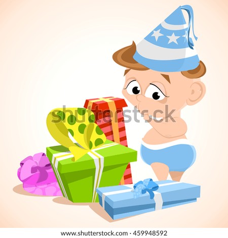 baby gifts for a holiday. vector illustration