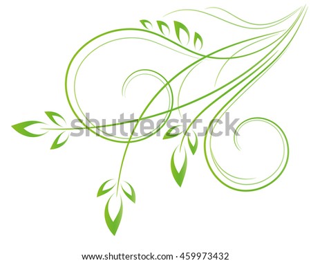 floral decoration of elements, vector graphics