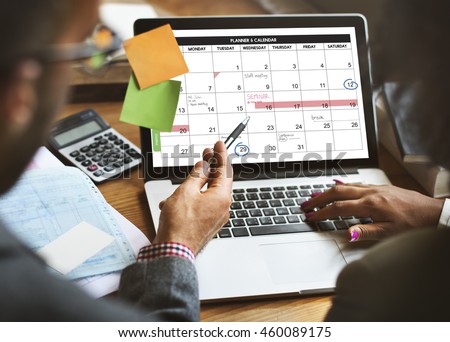 Weekly Planner Schedule Memo Timeline Concept Royalty-Free Stock Photo #460089175