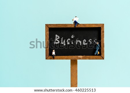 Business written in signboard