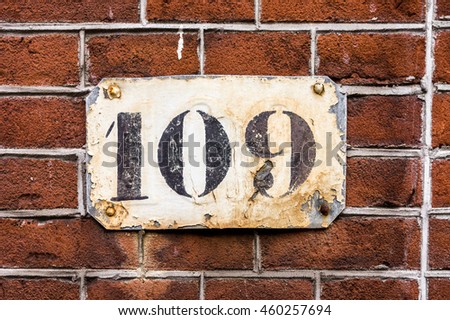 house number one hundred and nine