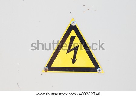 High Voltage Sign. Danger symbol. Warning icon