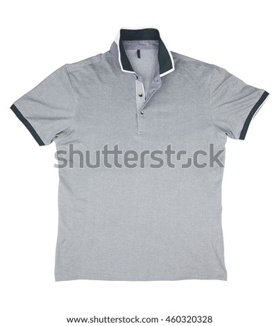 Gray T-shirt isolated on a white background