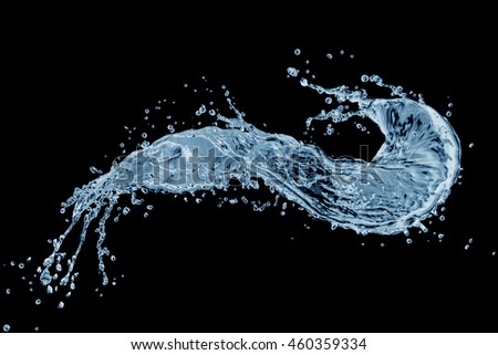 Water,water splash isolated white on back background

