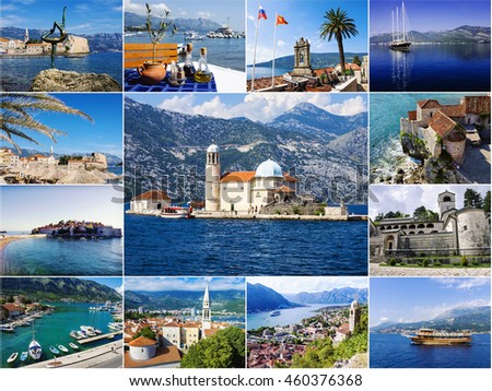 collage tourist attractions Montenegro