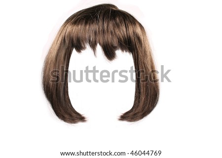 brown  hair isolated Royalty-Free Stock Photo #46044769