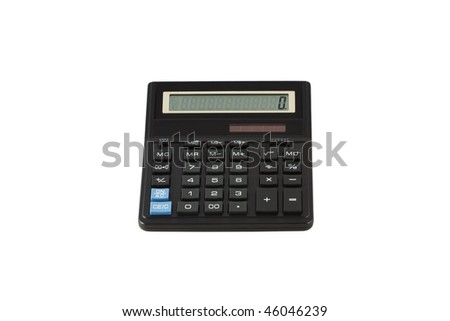 Accounting calculator isolated on the white background