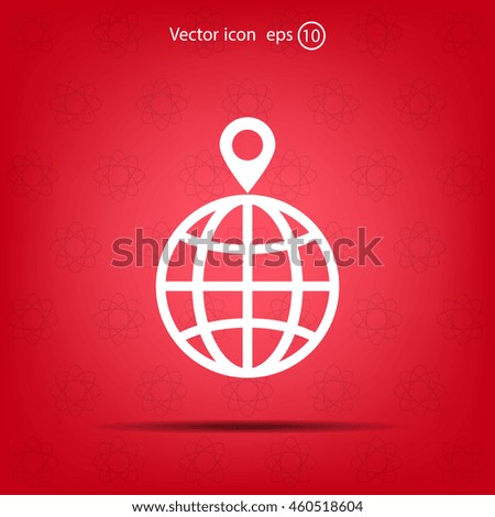 pin on globe icon