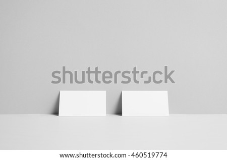 Business Card Mock-Up (85x55mm) - Wall Background