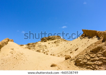 Te Paki Sand dune. Location: Northland, New Zealand.