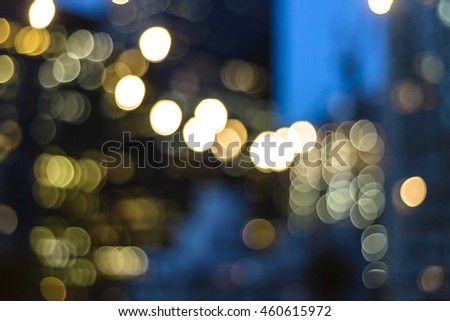 Blurry out of focus New York City lights at night.