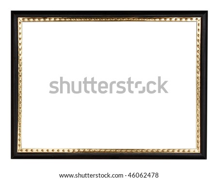 old photo-frame isolated on white background with clipping path
