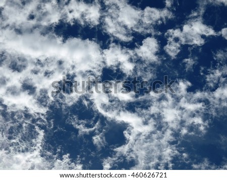 Blue sky and white cloud as background.