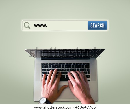 A man searching on world wide web.