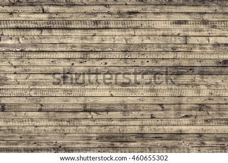 Rough Wood Texture. Grungy Wooden Planking Background. Hardwood Rustic Barn Wall Flooring Celling. Textured Timber Decking.  Retro Wooden Signboard. Vintage Empty Blank Billboard With Copy Space.