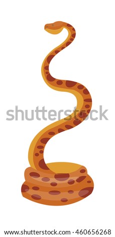 Python reticulated albino boa snake constrictor wildlife nature snake vector illustration