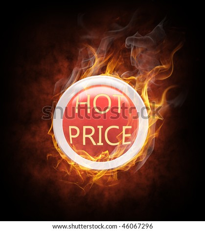 bright flamy symbol on the black background Royalty-Free Stock Photo #46067296
