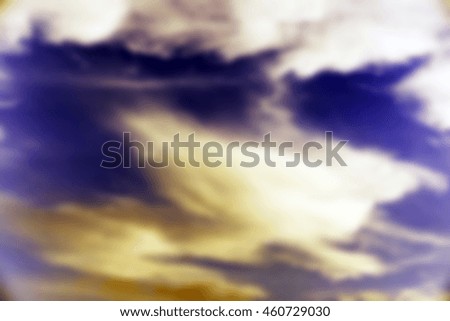   sky with various clouds during  sunset, defocus