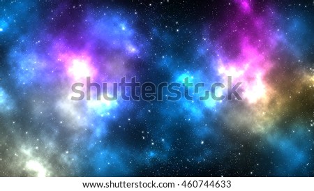 Space Galaxy Background with nebula, stardust and bright shining stars