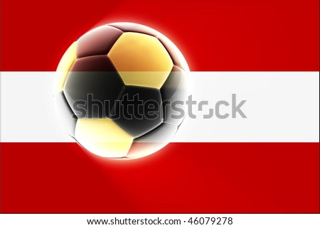 Flag of Austria, national country symbol illustration sports soccer football