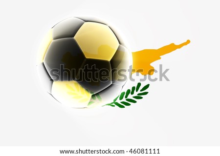 Flag of Cyprus, national symbol illustration clipart sports soccer football