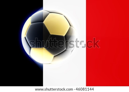 Flag of France, national country symbol illustration sports soccer football