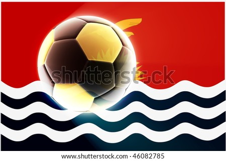 Flag of Kiribati , national country symbol illustration sports soccer football