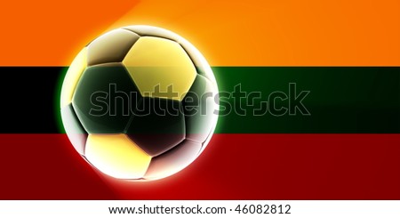 Flag of Lithuania, national country symbol illustration sports soccer football